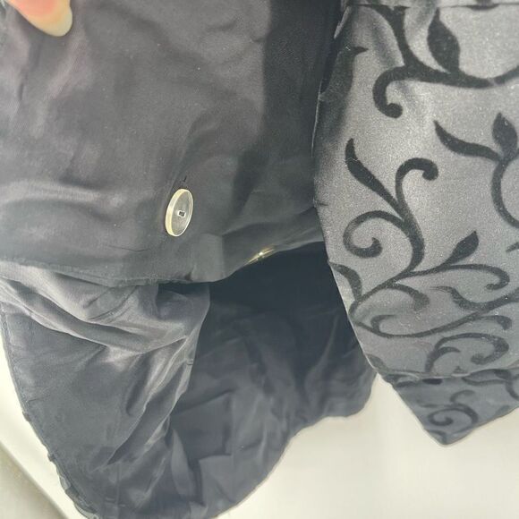 JR Nites brocade Velvet Jacket Vintage 80s 90s tuxedo Black Size 22W - Picture 8 of 10